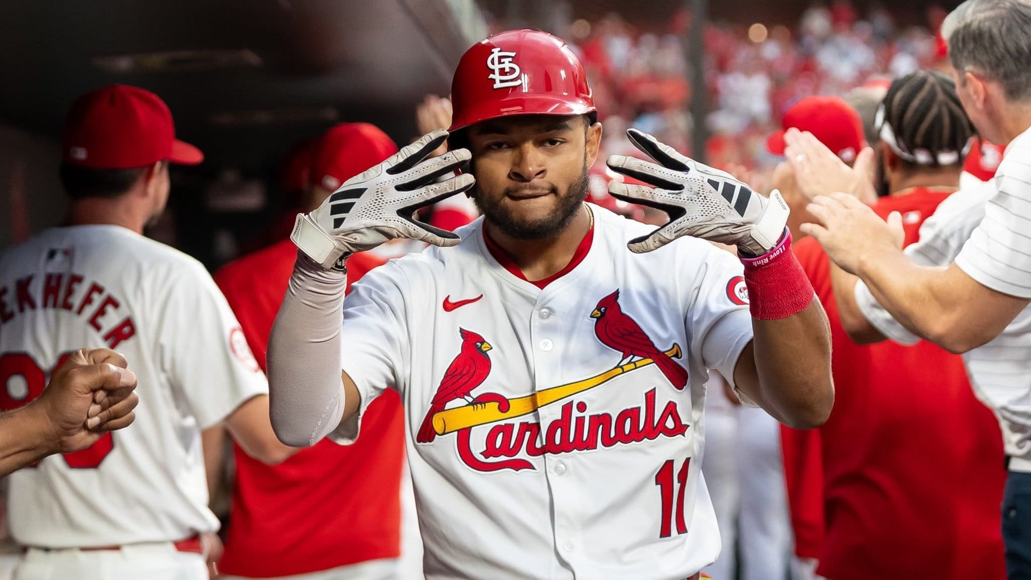 Victor Scott II with Cardinals