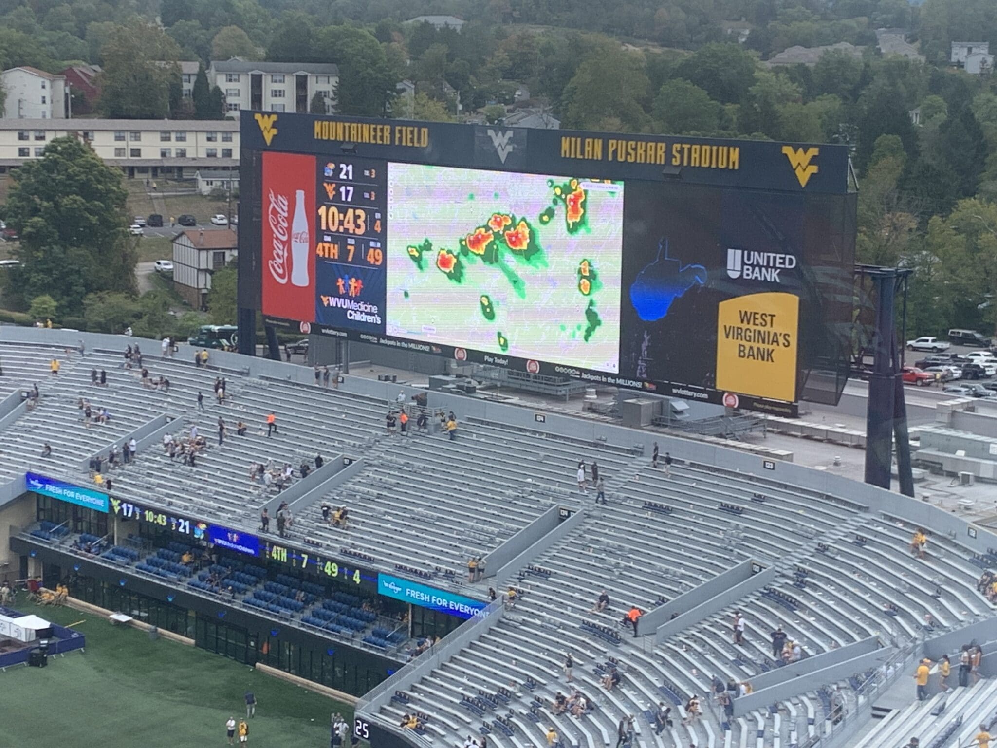 Weather delay for WVU-Kansas
