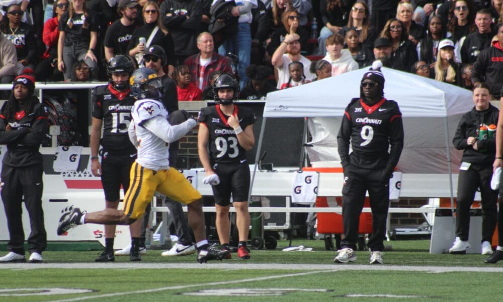 WVU Football safety Anthony Wilson pick-6 at Cincinnati