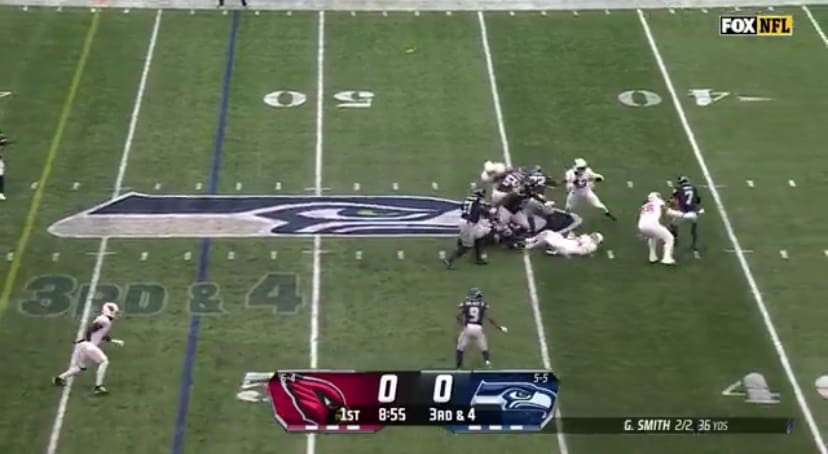 Dante Stills sacks Geno Smith in NFL matchup