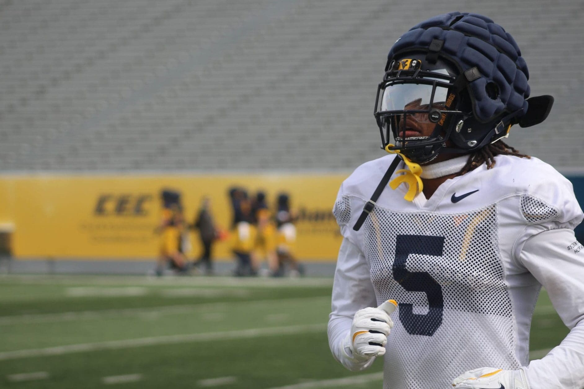 WVU Football WR Jaden Bray at practice