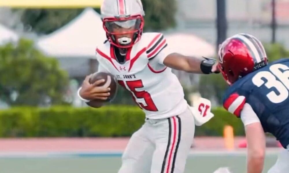 WVU Football recruiting target Nyeem Woods. Image courtesy of Nyeem Woods' Twitter account.