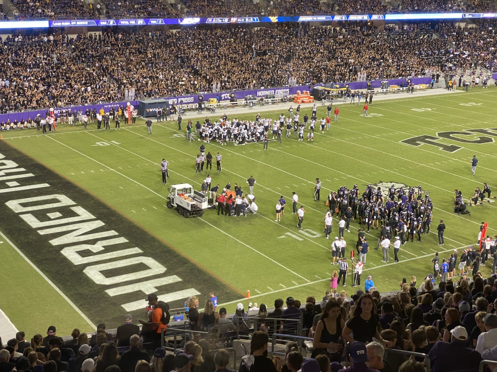 WVU Football Safety Aubrey Burks hurt at TCU
