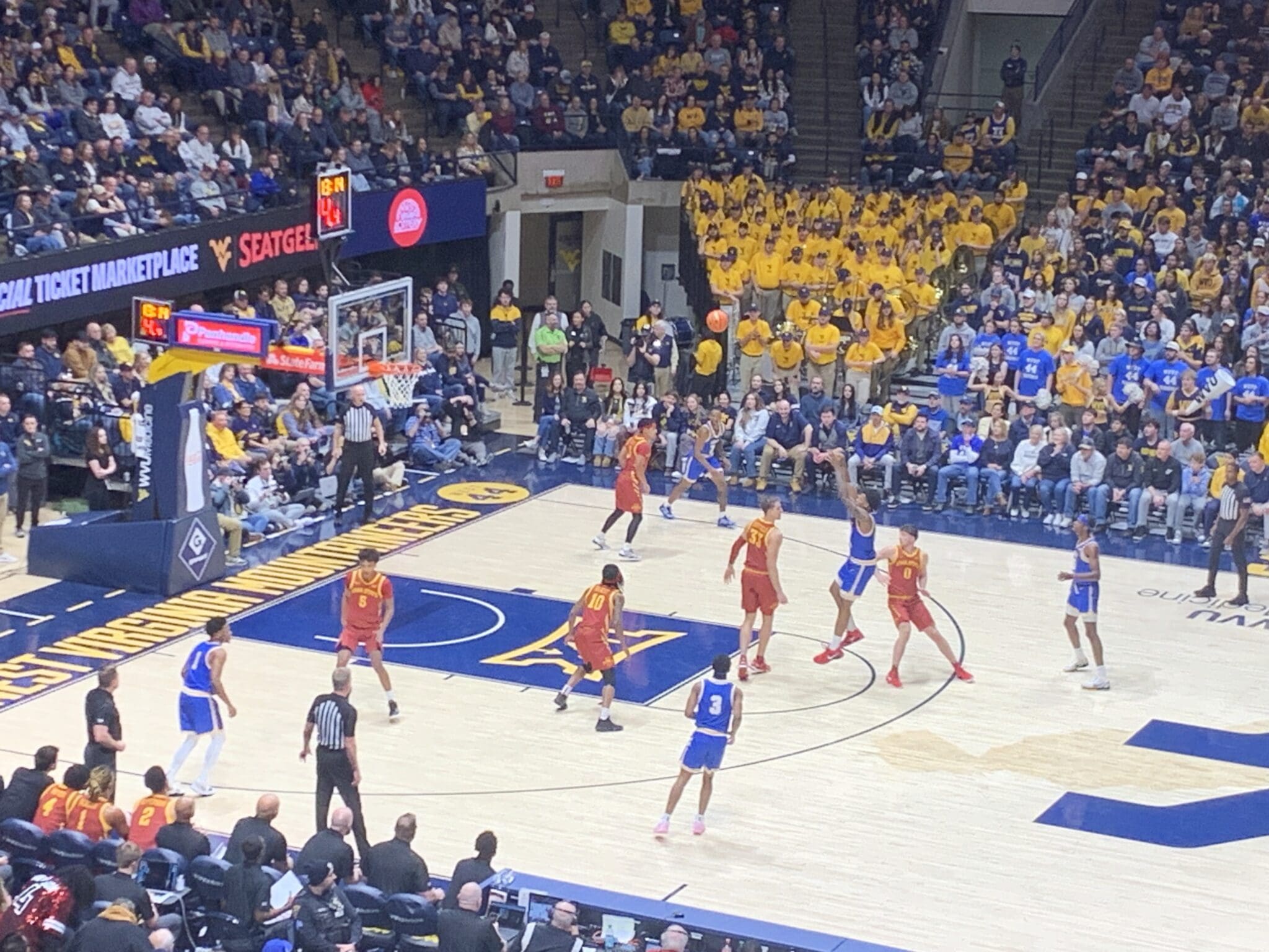 WVU Basketball against Iowa State
