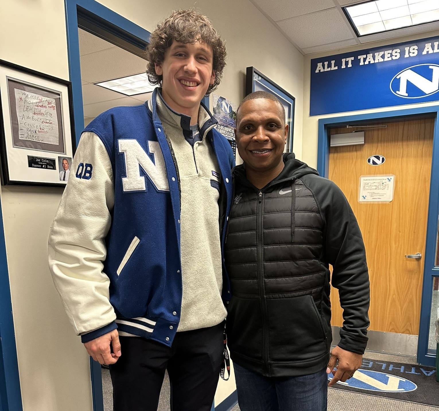 WVU Football QB recruit Peyton Falzone and Chad Scott