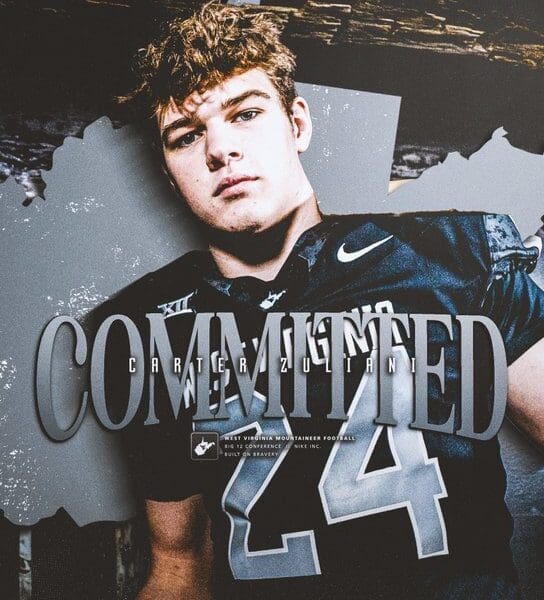 WVU Football Carter Zuliani