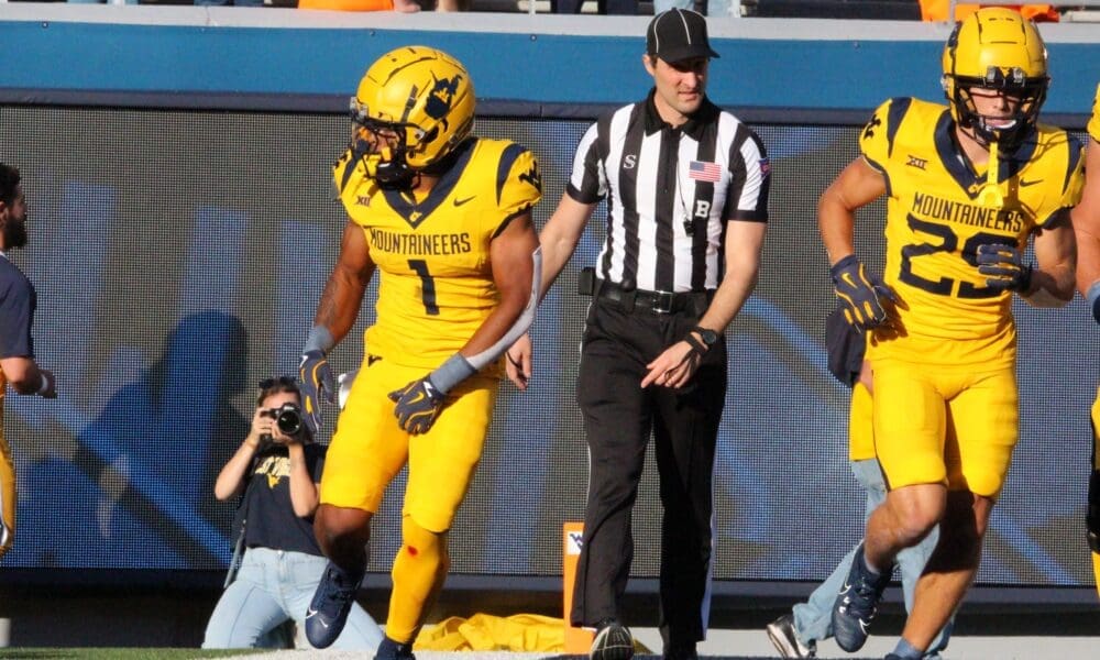 WVU Football Jahiem White TD run against Albany