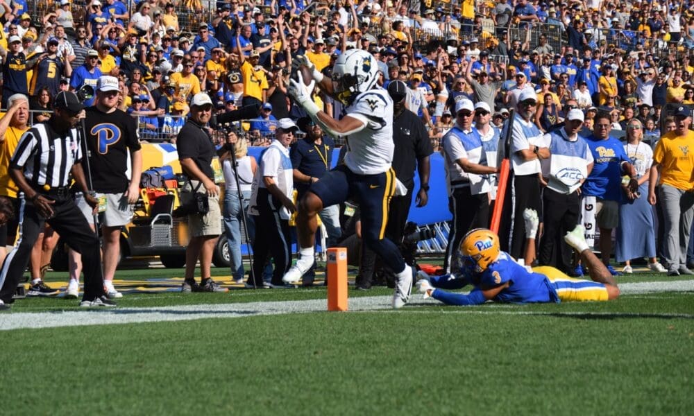 WVU RB Jahiem White TD run against Pitt