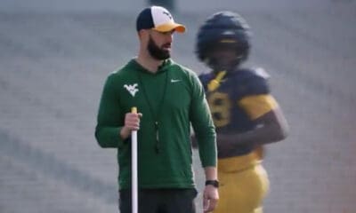 WVU Football DC Zac Alley at practice