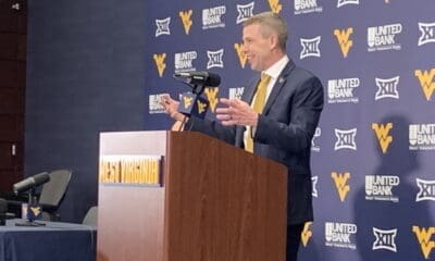 WVU Basketball HC Ross Hodge at intro press conference