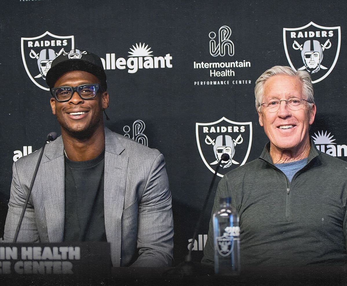 Geno Smith and Pete Carroll