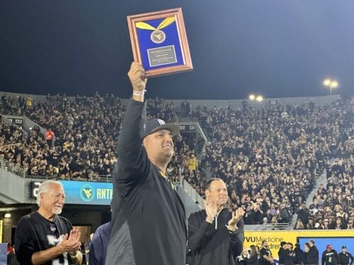Anthony Becht honored as a WVU Sports Hall of Famer