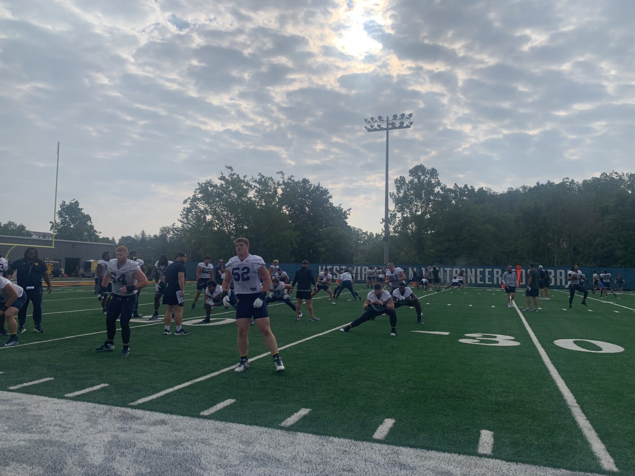 WVU Football at practice