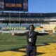 WVU Football LB recruit Mathieu Kanu at Milan Puskar Stadium