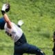 WVU Football OL Nick Krahe catch