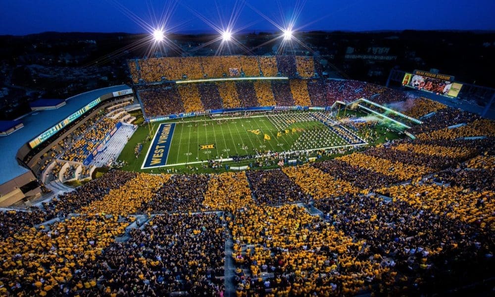 Mountaineer Field at Milan Puskar Stadium stock