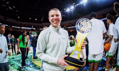 Ross Hodge with NIT trophy