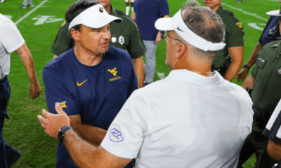 Neal Brown and Pat Narduzzi at Backyard Brawl