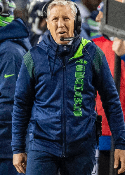 Pete Carroll with Seahawks