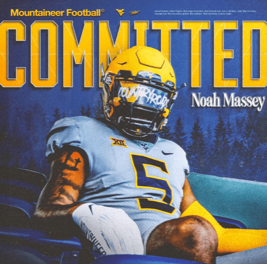 WVU Football WR Noah Massey