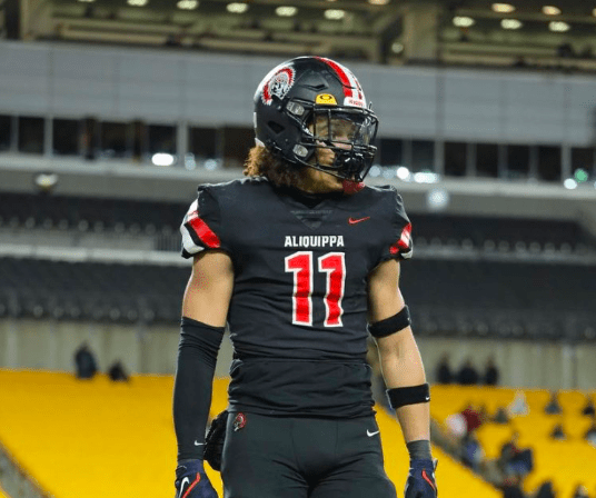 WVU Football LB recruit Cameron Lindsey with Aliquippa