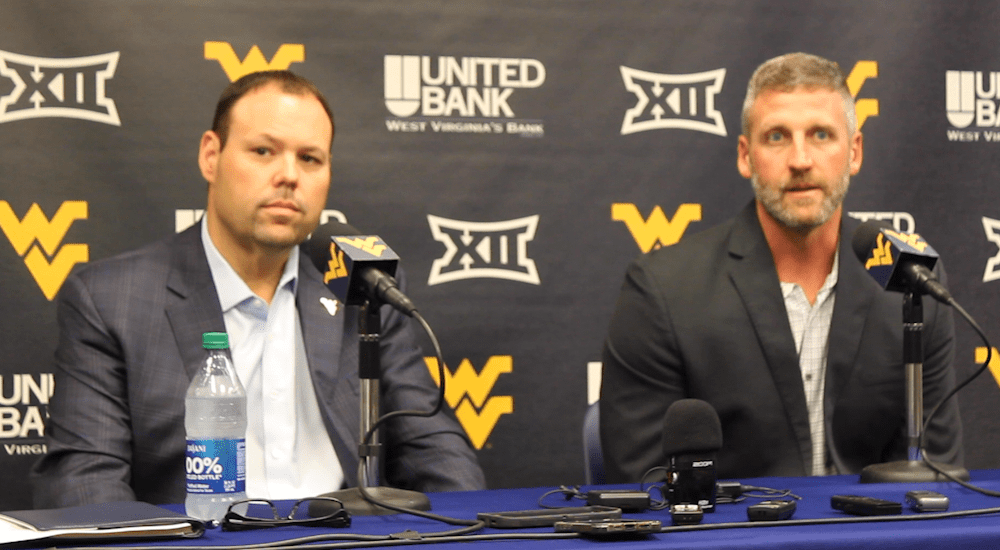 WVU AD Wren Baker and Josh Eilert