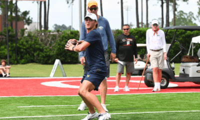 Garrett Greene and Peyton Manning at Manning Passing Academy