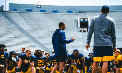 Joe Mazzulla talking to WVU football team