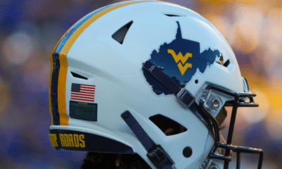 WVU Football Country Roads White Helmet stock