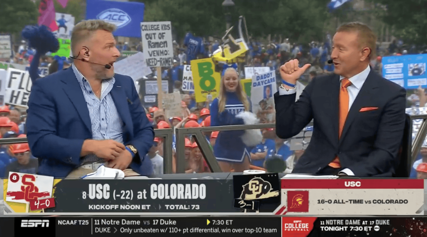 Pat McAfee and Kirk Herbstreit on College GameDay