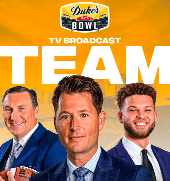 Duke's Mayo Bowl broadcast crew