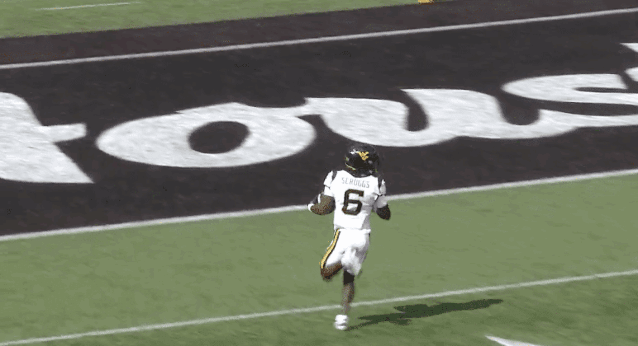 WVU Football Jordan Scruggs pick-6 at Houston