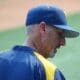 WVU baseball coach Randy Mazey at North Carolina's Boshamer Stadium on Thursday, June 6, 2024, ahead of playing UNC in the NCAA Tournament Super Regionals. (Mitchell Northam, WV Sports Now)