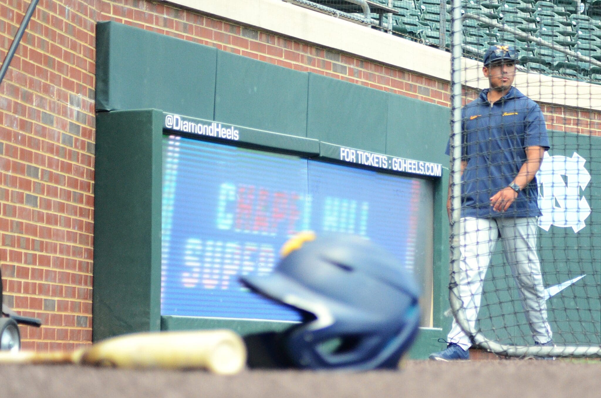 The WVU baseball team practices at North Carolina's Boshamer Stadium on Thursday, June 6, 2024, ahead of playing UNC in the NCAA Tournament Super Regionals. (Mitchell Northam, WV Sports Now)
