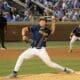 WVU Baseball pitcher Tyler Switalski pitches as the Mountaineers played against North Carolina on June 8, 2024, in the Super Regionals of the NCAA Tournament at Boshamer Stadium in Chapel Hill, N.C. (Mitchell Northam / WV Sports Now)