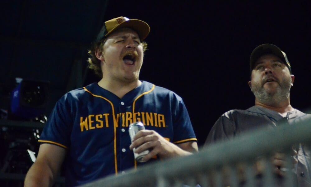 WVU Baseball fans cheered as the Mountaineers played against North Carolina on June 8, 2024, in the Super Regionals of the NCAA Tournament at Boshamer Stadium in Chapel Hill, N.C. (Mitchell Northam / WV Sports Now)