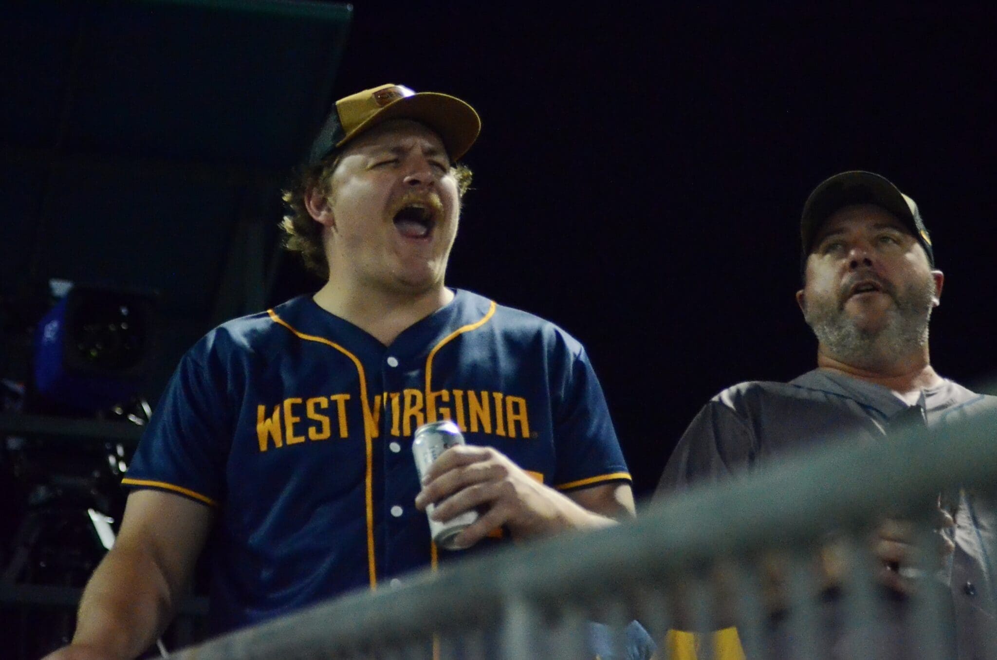 WVU Baseball fans cheered as the Mountaineers played against North Carolina on June 8, 2024, in the Super Regionals of the NCAA Tournament at Boshamer Stadium in Chapel Hill, N.C. (Mitchell Northam / WV Sports Now)