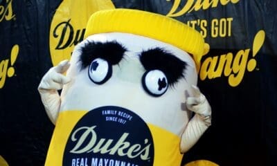 The Duke's Mayo Mascot on Dec. 27, 2023 at Bank of America Stadium in Charlotte, N.C. (Mitchell Northam / WV Sports Now)
