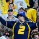 WVU football fans cheer at the Duke's Mayo Bowl on Dec. 27, 2023 at Bank of America Stadium in Charlotte, N.C. (Mitchell Northam / WV Sports Now)