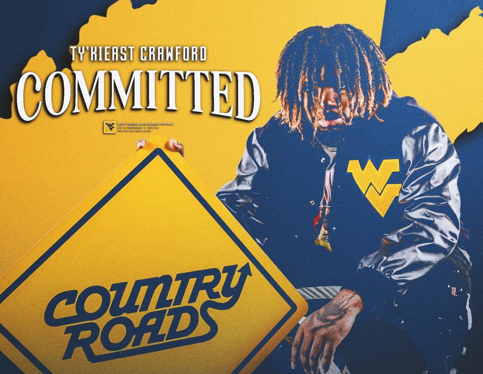WVU Football OL Ty'Kieast Crawford