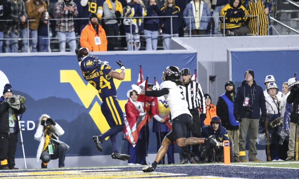 WVU Football WR Rodney Gallagher TD catch against UCF