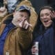 WVU fans holding beer at UCF win