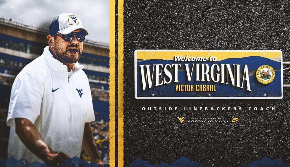 WVU Football OLB coach Victor Cabral