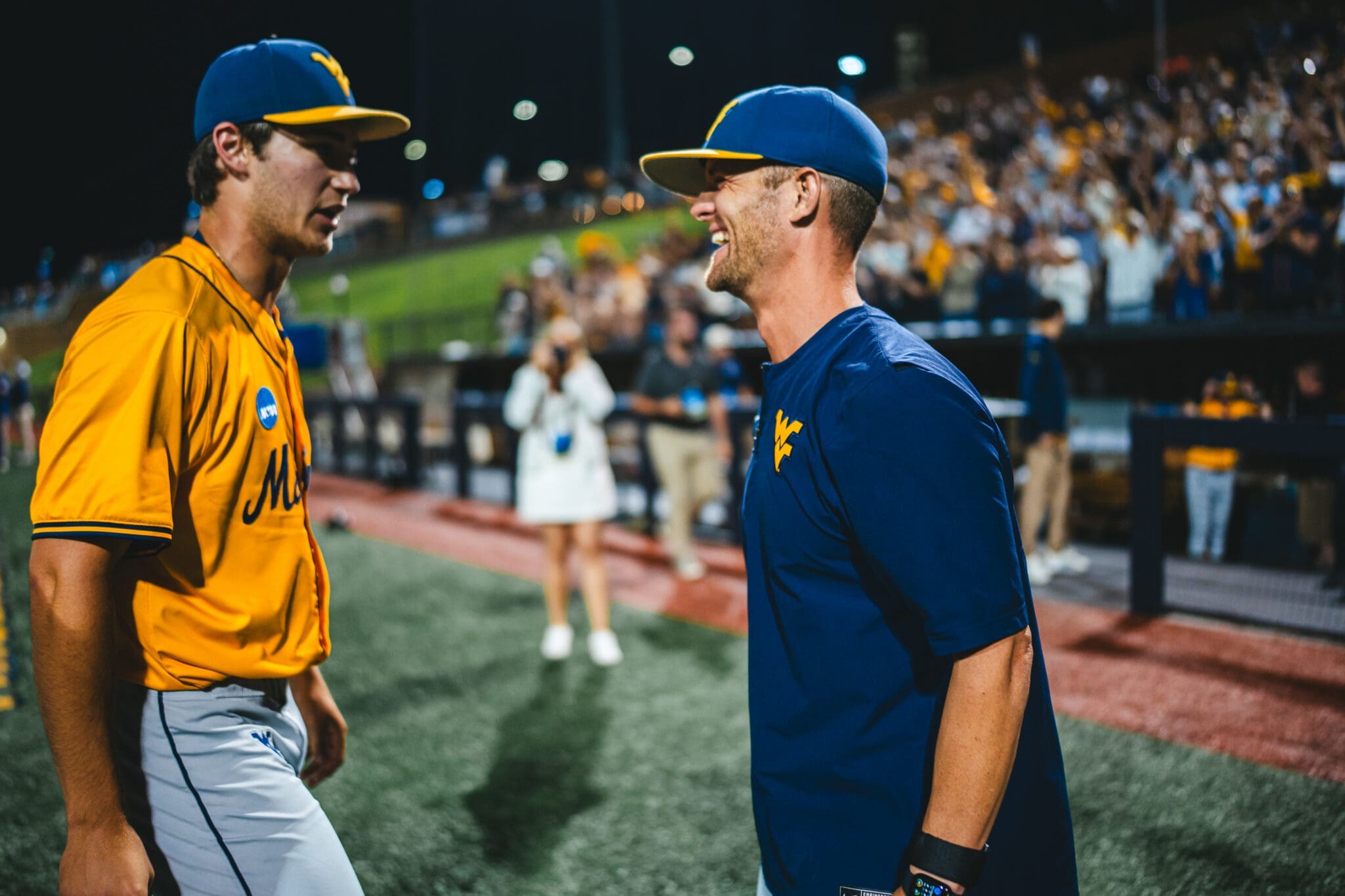 WVU Baseball HC Steve Sabins smiling