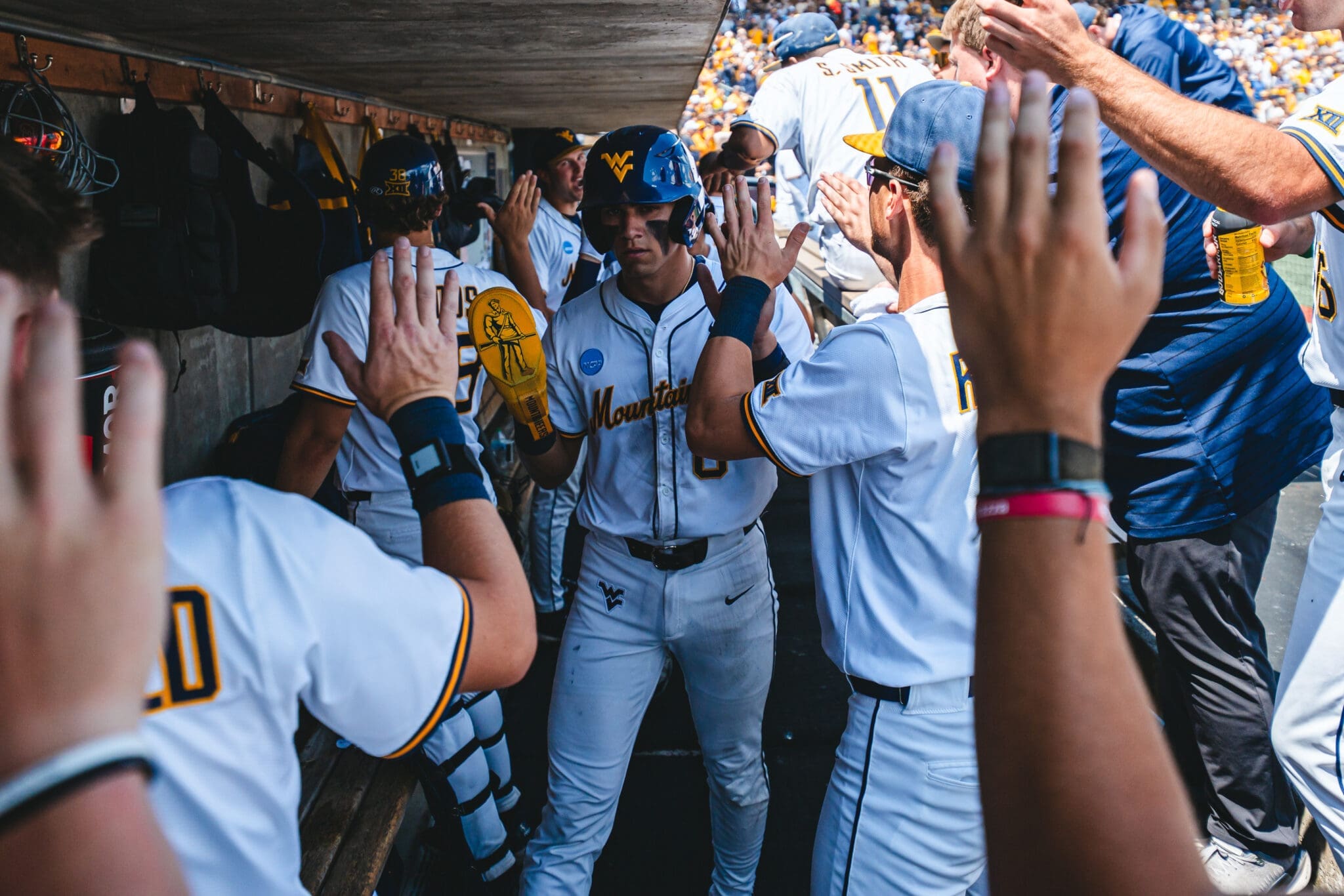 WVU Baseball celebrating
