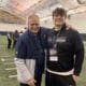 WVU Football HC Rich Rodriguez with OL recruit Dominic Black