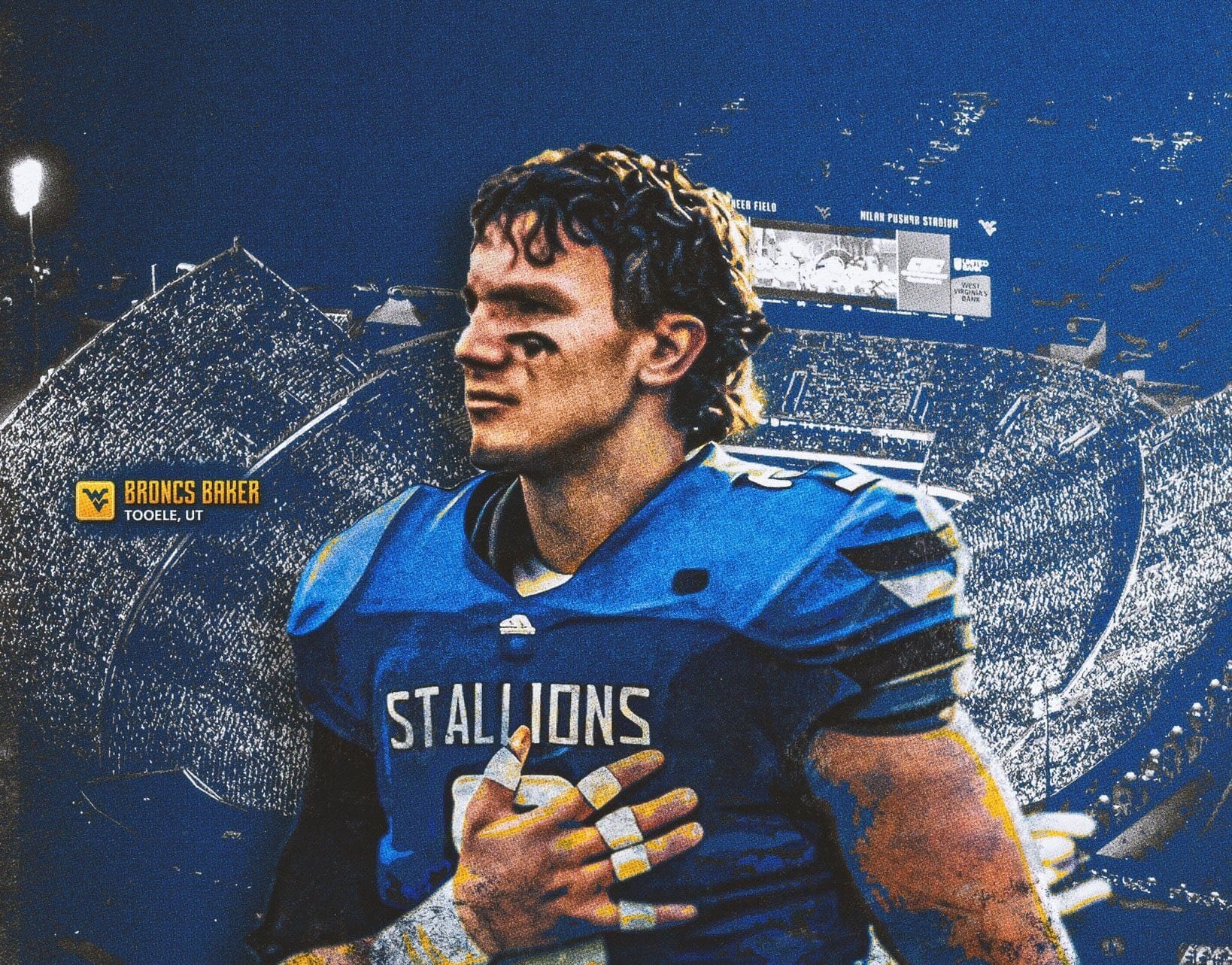 WVU Football LB Broncs Baker