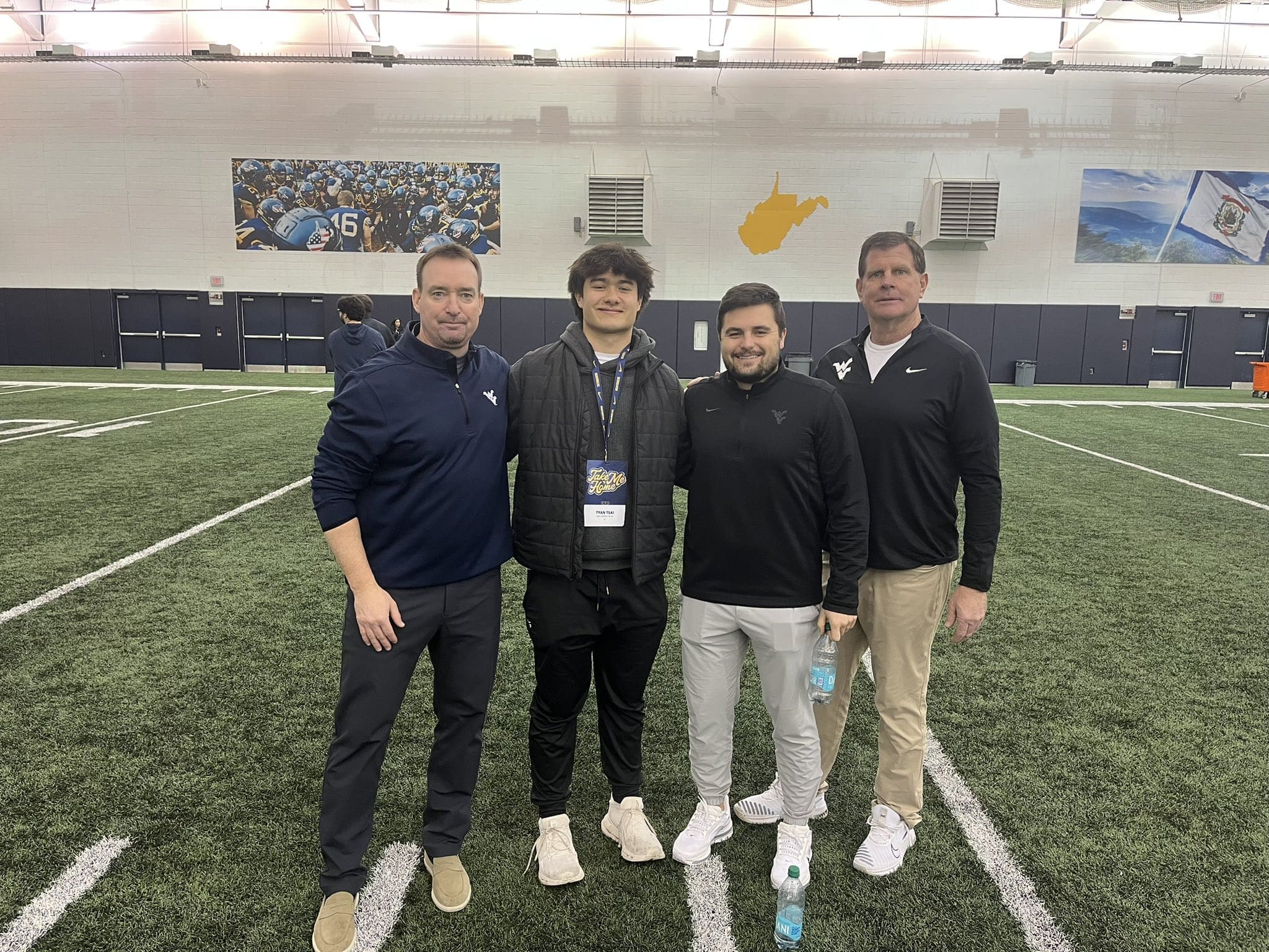WVU Football LB recruit Tyan Tsai on visit