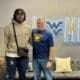 WVU Football OL Jonas Muya and Rich Rodriguez