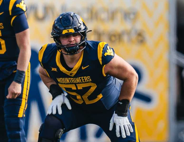 WVU OL Nick Krahe Details Challenges of Transition to Guard Under Rick Trickett